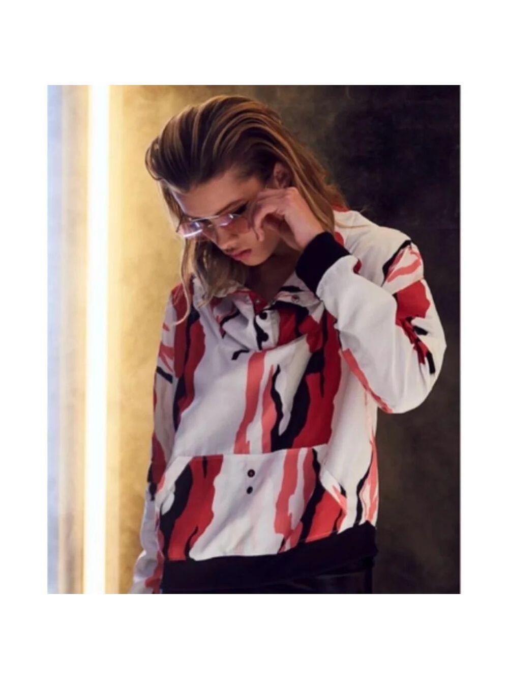 Women's Koral Jacket S White Red Windbreaker